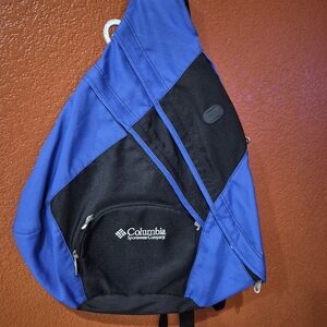 Columbia Blue and Black Crossbody Bag